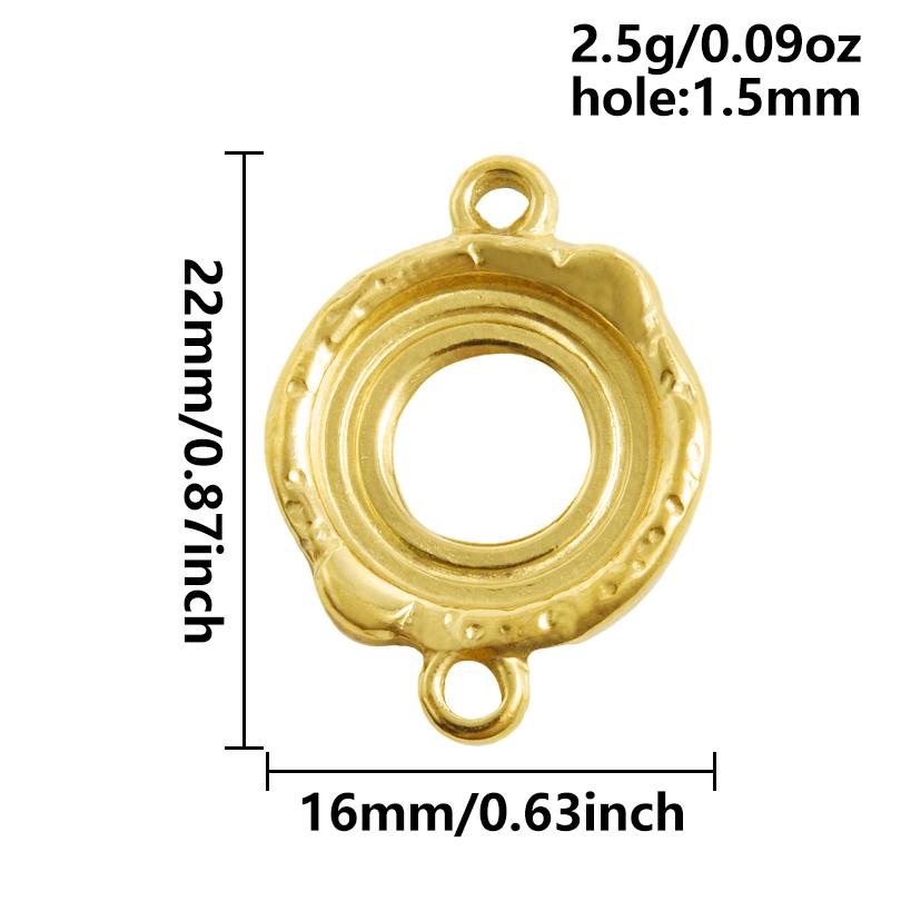 6pcs/Lot High Quality Blank Tray Heart Oval Round Geometric Stainless Steel Charms For Jewelry Making Enamel Stone DIY Pendants