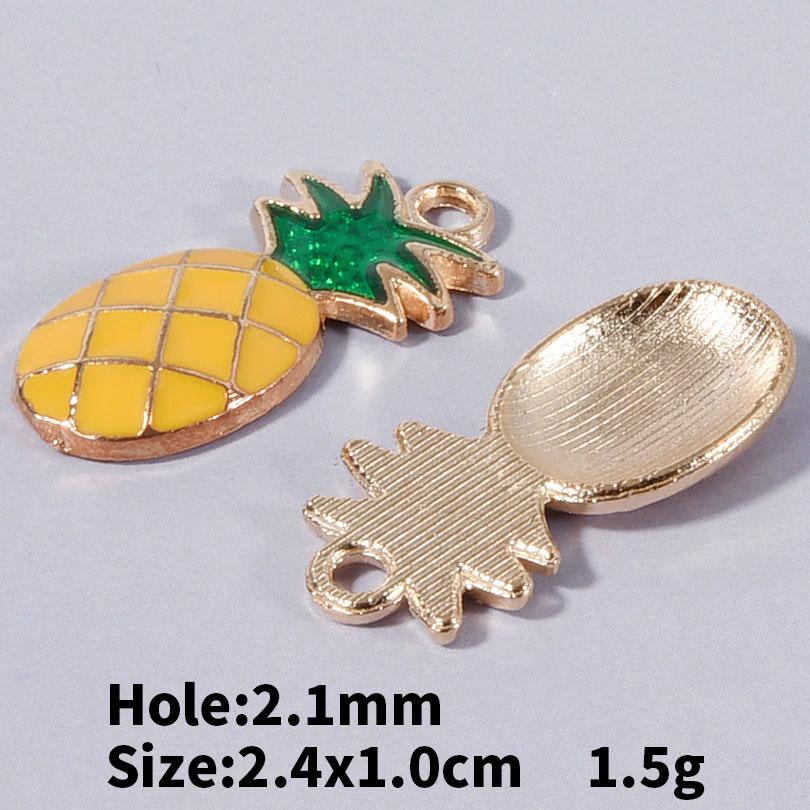 

6pcs/Lot 3D Vegetable Fruit Oil Drop Charms For Jewelry Making Supplies Cherry Durian Cute Pendant Handmade Bracelets Materials