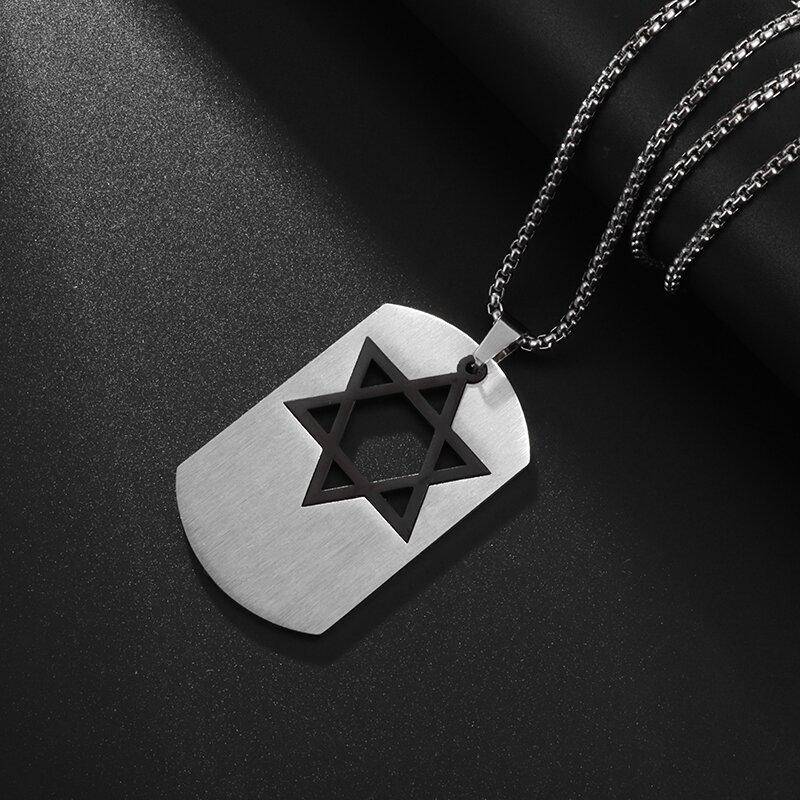 Stainless Steel 7 Archangel Seal Necklace Men's Solomon Kabbalah Seal Pendant Supernatural Protection Amulet Magical Jewelry