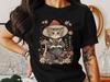 Whimsical Cottagecore Cat T-Shirt, Fairycore Mushroom Garden Design, Cute Vintage Style Tee, Country Aesthetic Top, Cozy Animal Lover Shirt