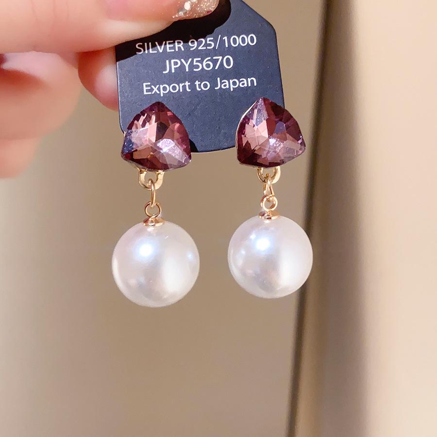 Náušnice Srdce Stříbrná Jehla Zirkon Kamínky - High-End Módní Design