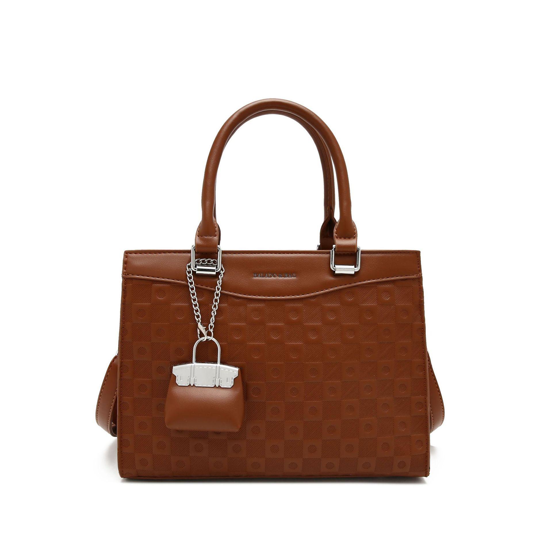 Women S Bag Handbag Fashionable Texture Embossed Large Bag Simple Large Capacity Shoulder Messenger Bag