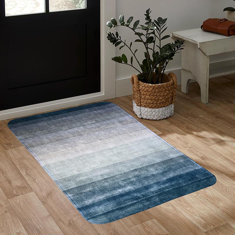 

Printed Starter Floor Mat Belgian Pile Scrub Dusting Entryway Kitchen Bedside Geometric Gradient Rug Home Decoration 50X80CM(1.6X2.6FT