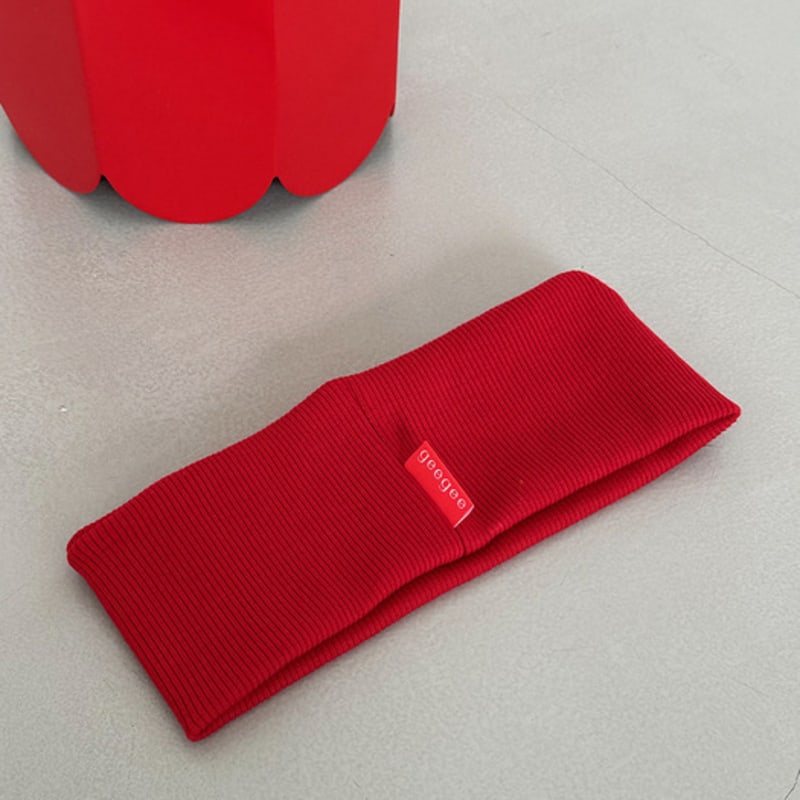 geegee cotton rib hair band - red