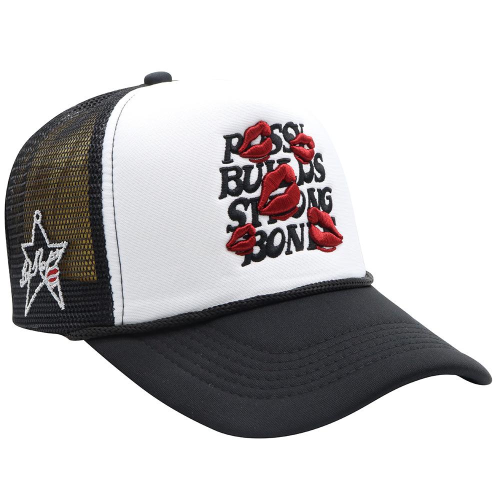 American Style Letters Lip Embroidered Baseball Hats Men Women Outdoor Sunshade Adjustable Breathable Fashion Street Truck Caps