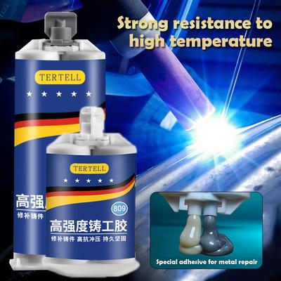 50g di pasta per riparazioni di metalli Colla per rotelle A/B Sigillante resistente al calore Saldatura a freddo Colla per agente di riparazione di difetti forti