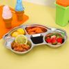 Compartment Dinner Plates Divided Plate Stainless Steel 1pack