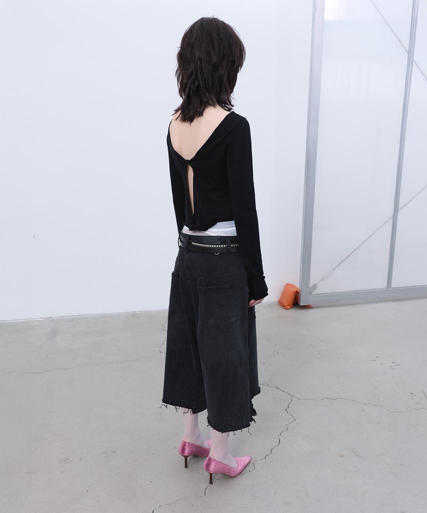 LCDC™ Two-Way Knit Top (Black)