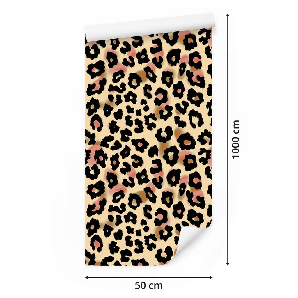 Animal Skin Wallpaper Brown, Cream and Black for Living Room and Bedroom 50x1000