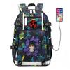 Schoolbag Male Whirlpool Naruto Akira Kaleidoscope Backpack Female High School Junior High School Student Luminous Backpack Big