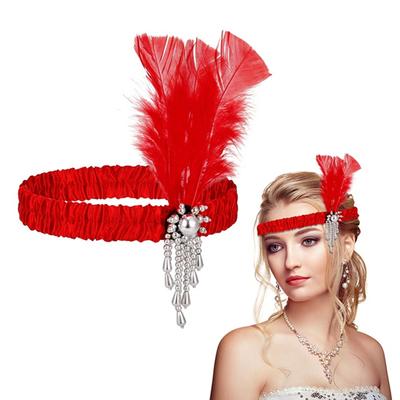 Bentiță roșie neagră cu perle bentiță retro pentru petrecere accesorii rochii