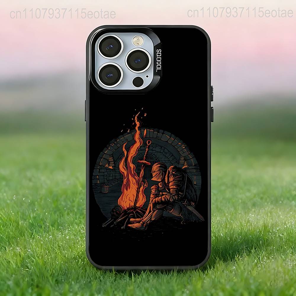 

D-Dark Game S-Souls Black Phone Case Compatible with iPhone 17 16 15 14 13 12 11, Pro, Max, Plus, E, Air, Mini iPhone16