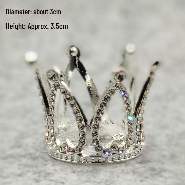 Pearl & Diamond Mini Birthday Cake Crown Decoration