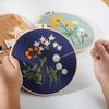 DIY Handbestickungs-Materialtasche, Duftende Blumen und Pflanzen, Frisches Europäisches Nadel- und Fadenset