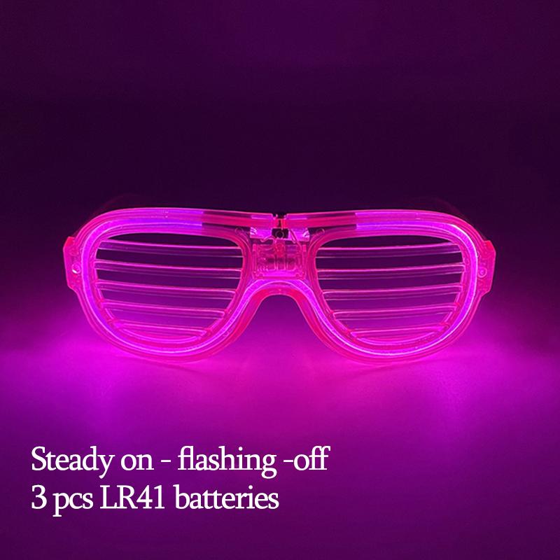 New Acrylic Luminous Glowing Cyberpunk Glasses LED Light Up Halloween Party Glasses Bar Club Props Neon Glasses Supplies