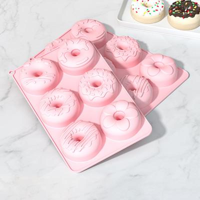 6-Cavities Silicone Donut Mold Easy Release Food Grade DIY Round Doughnut Cake Chocolate Baking Mold Kitchen Supplies
