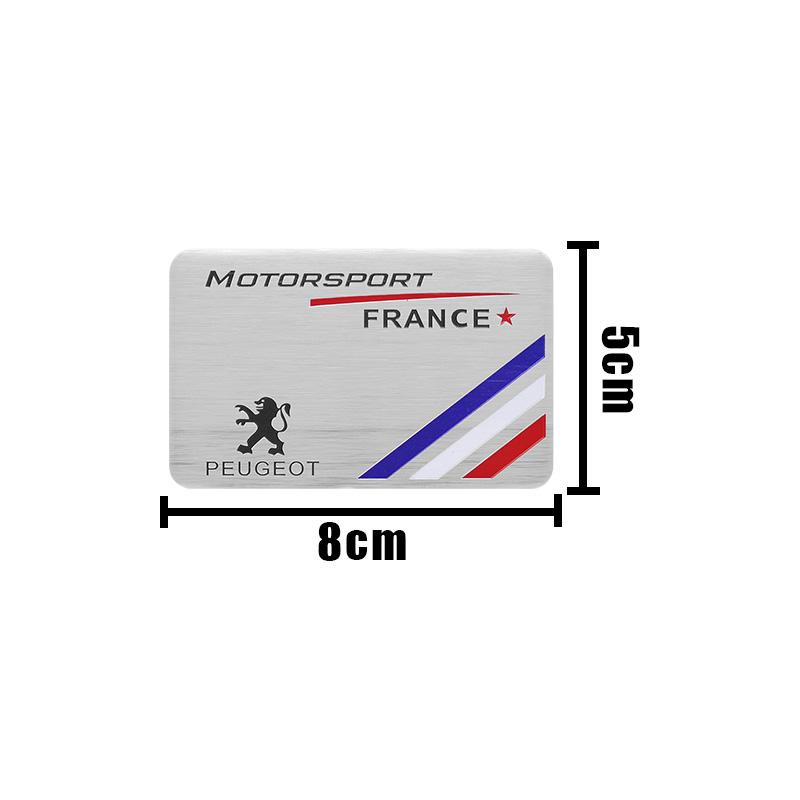 

2026 Hot Car Sticker Aluminum Car Body Side Stickers Fender Trunk Decor Badge Decal For Peugeot 206 308 307 208 207 3008 2008 50