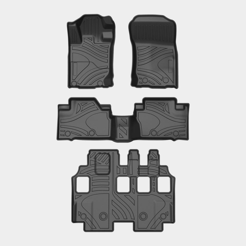 for Pajero Sport Montero Sport 2015-2019 Car Floor Mats Trunk Backrest Pad TPE
