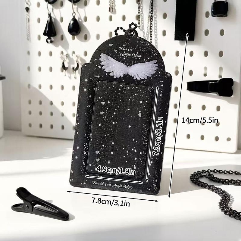 Portafoto Kpop Portachiavi da Appendere per Borsa Portacarte INS Custodie Protettive per Foto Raccoglitore per Fotocard di Idol