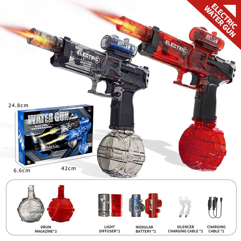 

Водяной пистолет с подсветкой и большой дальностью стрельбы, подходит для взрослых и детей.