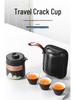 Portable Travel Tea Set: One Pot with Three Cups and Carry Bag for Camping & Solo Brewing
