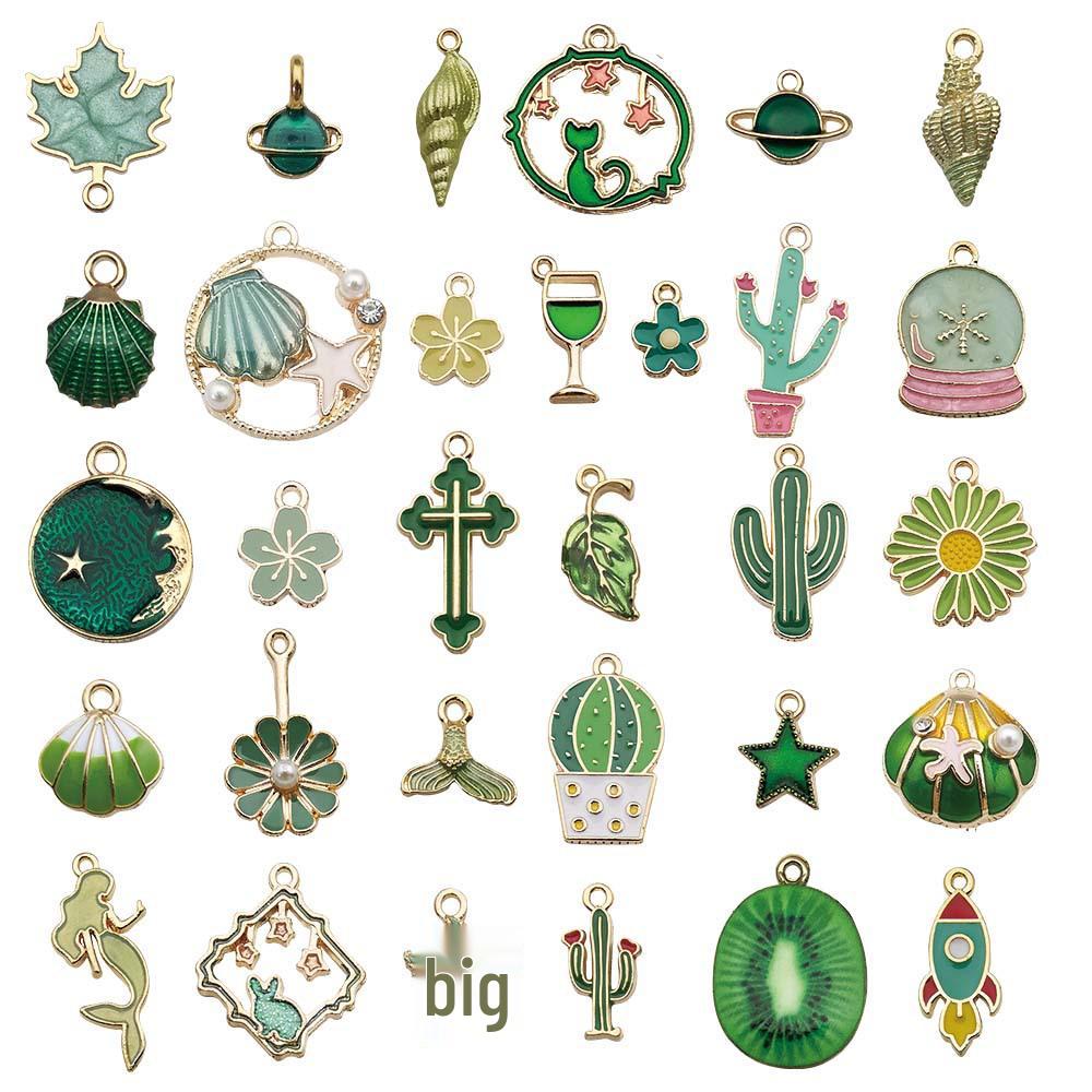 Mixed Color Cartoon Enamel Alloy Pendants for DIY Bracelets & Keychains