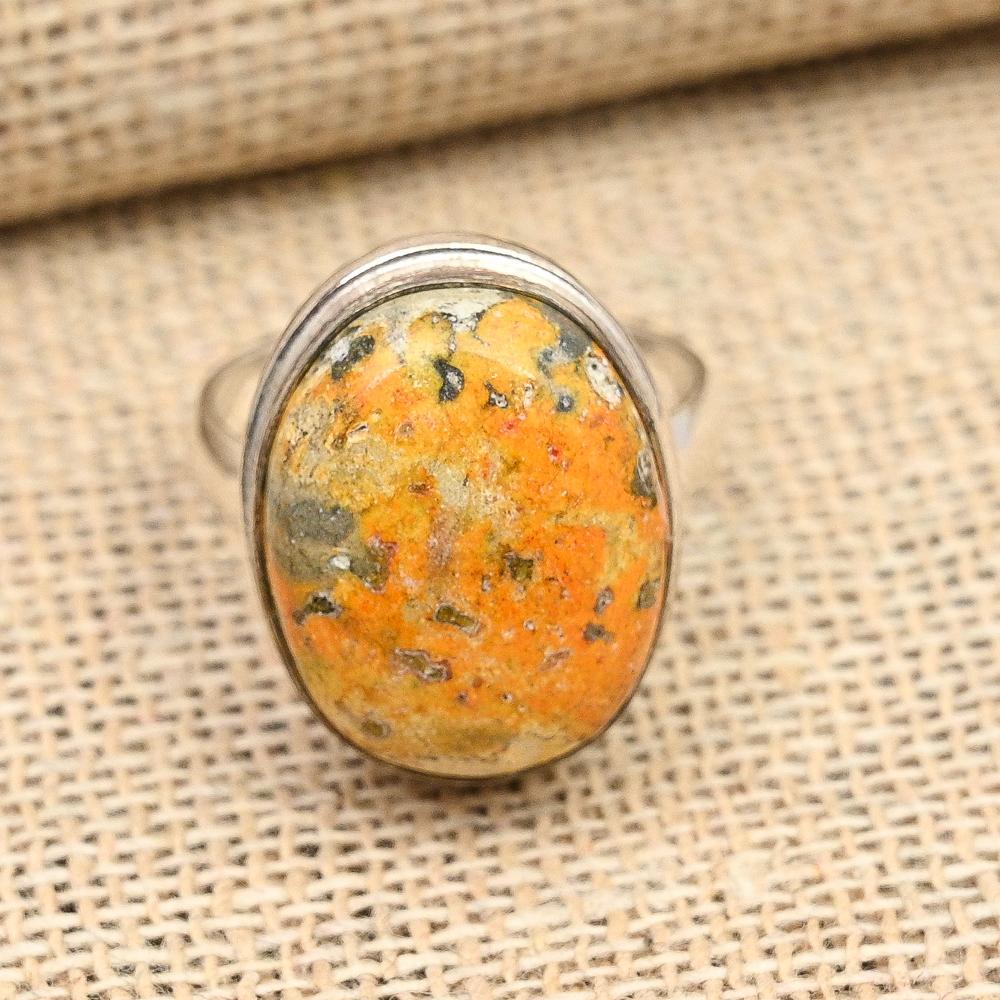 Bumblebee Jasper Gemstone 925 Sterling Silver Handmade Ring Jewelry Beauteous Gift For Her