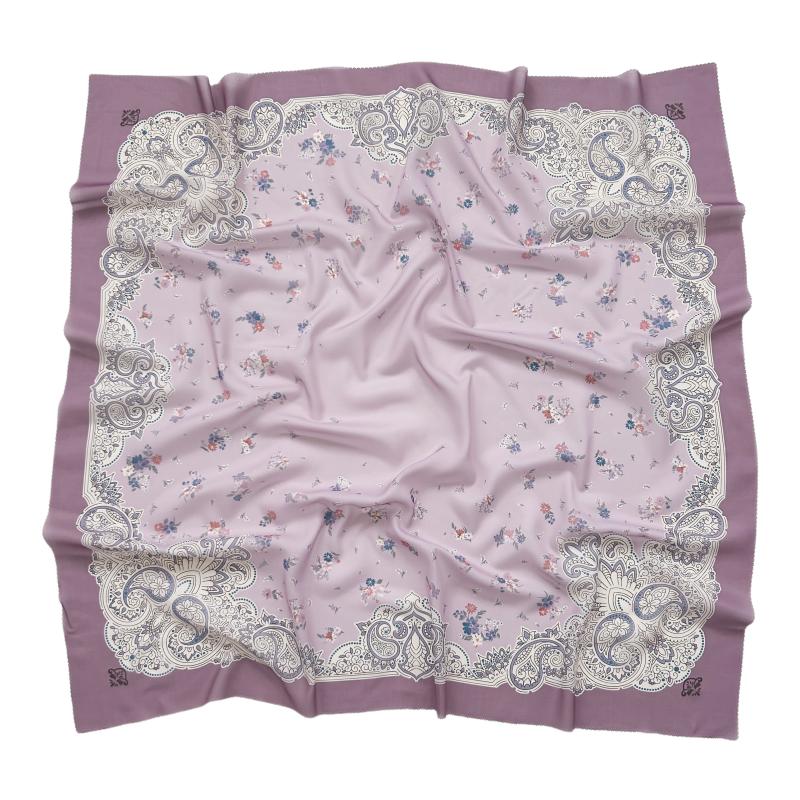 48Colors Malaysia Tudung Bawal Flower Print Hijab Laser Cut Edge Headscarf Premium Cotton Voile Soft Fashion Muslim Square Scarf