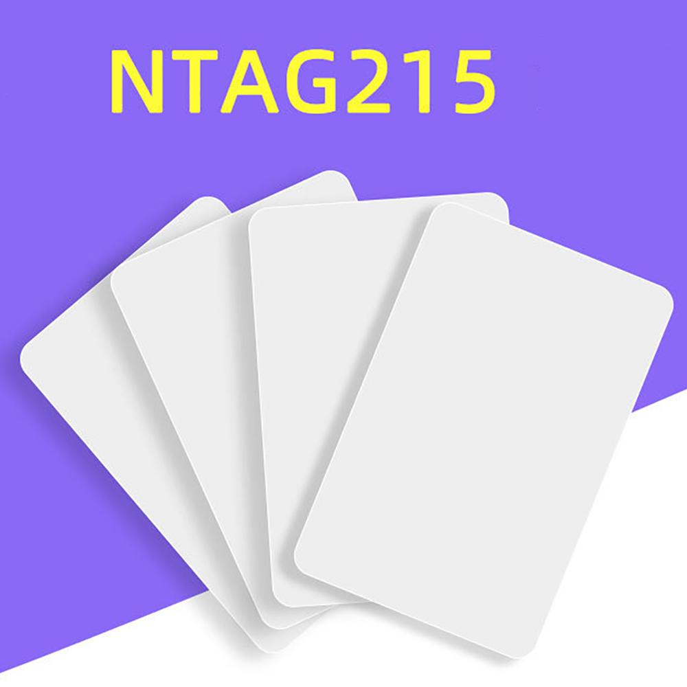 10PCS NTAG215 Blank NFC Tags Cards PVC Waterpoof Chip Rectangle 504 Bytes