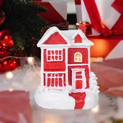Mini Christmas House Decoration Decor Micro Landscape Winter Sculpture