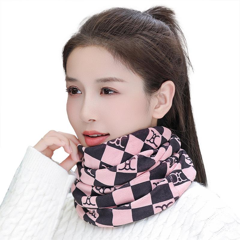 Autumn and winter cold-proof and warm outdoor cycling neck warmer, versatile twistable hat for men and women, neck protector, windproof plush face