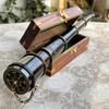 Marine Telescope Nautical Antique Solid Brass Pirate Spyglass 16 Inch Wooden Box