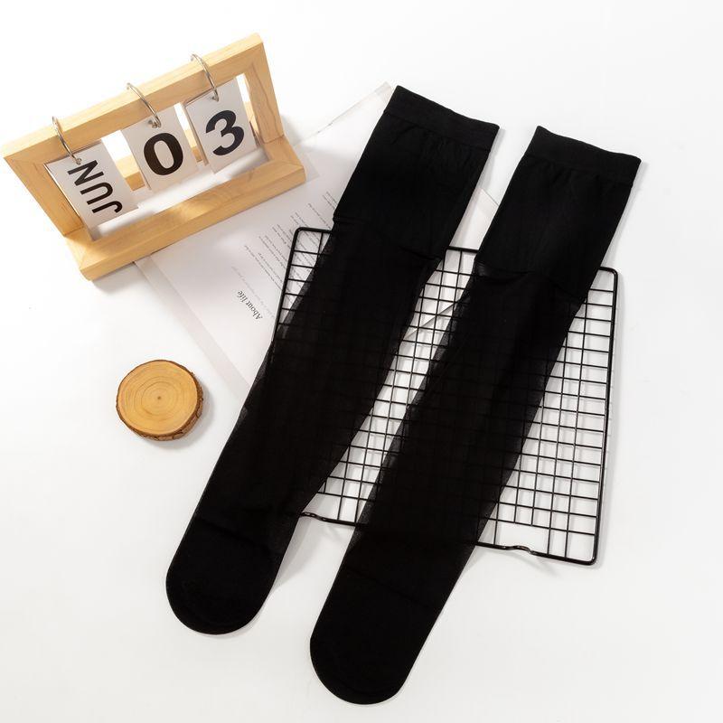 

Knee Protection Stockings for Women with Cold Legs Keep Warm and Prevent Knees From Slipping. Summer Thin Silk Calf Stockings 1 pair чорний