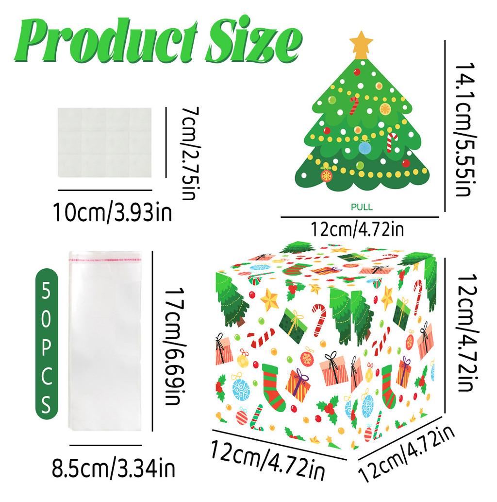 

Money Theme Christmas Box With Tree Design For Festive Celebration Gift Exchange