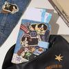 Cute Cartoon PU Passport Cover for Travel, Multi-Functional ID Card Holder Wallet, Portable Ticket & Credit Card Organizer