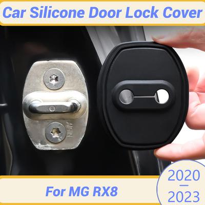 For MG RX8 -2025 Silicone Car Door Lock Buckle Protection Cover Elastic Anti-Collision Shock Absorbing Pad