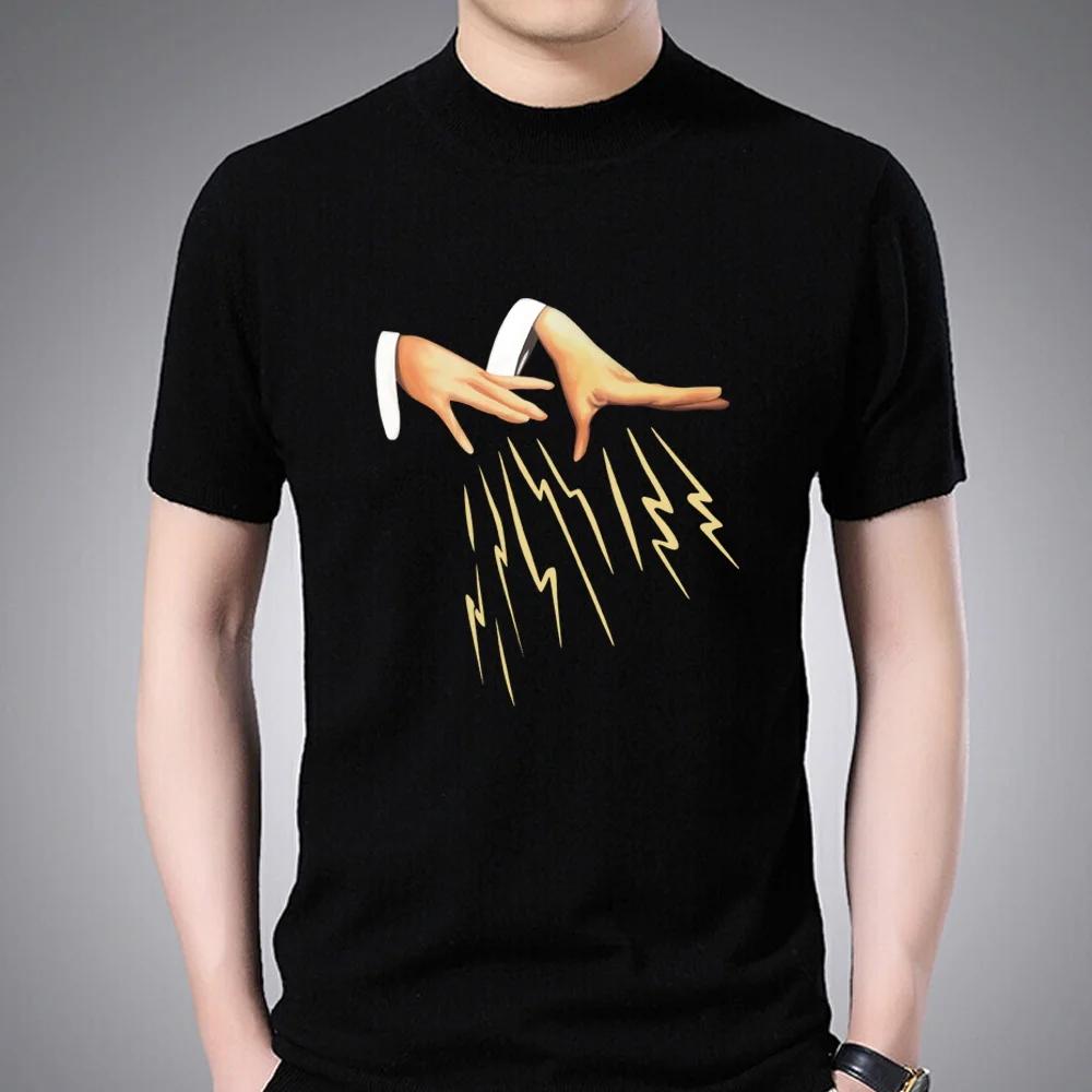 Fashion T-shirt Men's European and American Trend Gesture Printing Pattern Series Casual O-neck Commuter Comfortable Top T-shirt