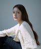 VLETI [Cotton 100%] Pointelle V-Neck Cardigan (Cream)