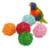Juguetes para Pájaros Mascotas Juguetes para Masticar Juguete de Bola de Ratán para Pájaros Para Loro Periquito Periquito Calopsita Juguetes para Masticar Jugar Juguetes para Jaulas de Loros 5 uds