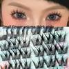 Yue Jiao Niang W-Shaped Double V Thick Curl False Eyelashes - Natural, Single Tuft for Comic Look