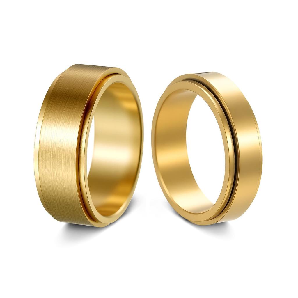 Drehbarer 6/8mm Titanstahl Herren Outdoor Partnerring