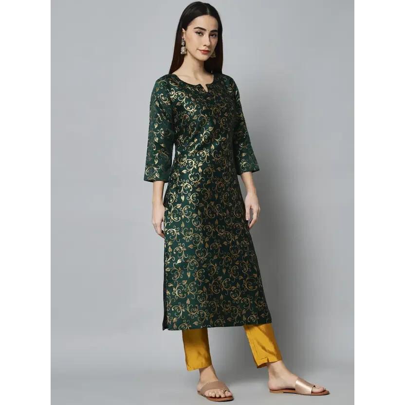 Damen Salwar Kameez Set Baumwolle Seide Indische Partykleidung Oberteil Tunika Designer Kurti VSO-1756 c
