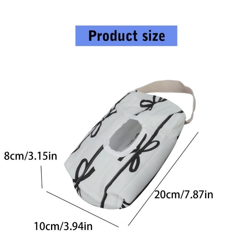 Stylish Baby Wet Wipes Carrying Case with Quilted Designs and Bowknot Detail
