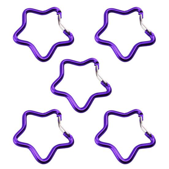 5 stk Femspissstjerneformet Karabinkrok Kraftig Aluminiumslegering Bærbar Lettvekt Utendørs Camping Klatring Snapkrok Klemme Hengende Spenne