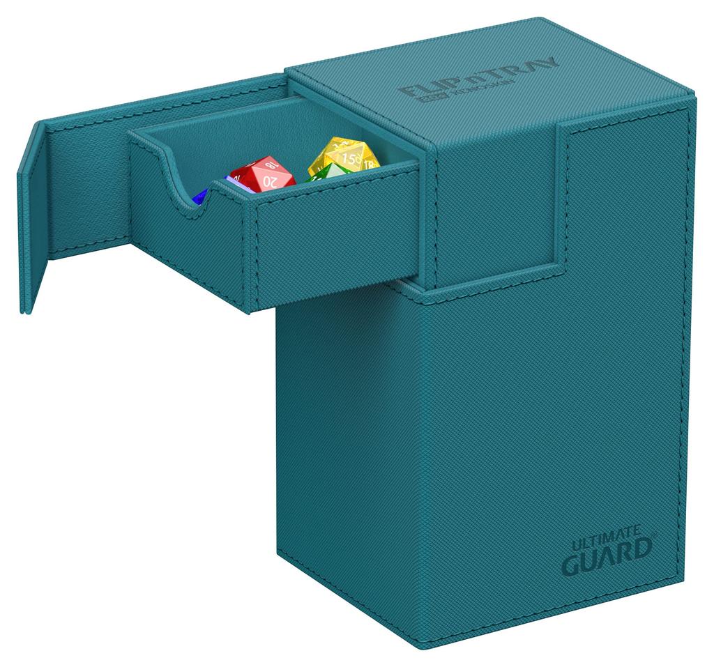 Ultimate Guard Deck Case Xeno Skin Mono Color Flip`n`Tray 80+ (Petrol)