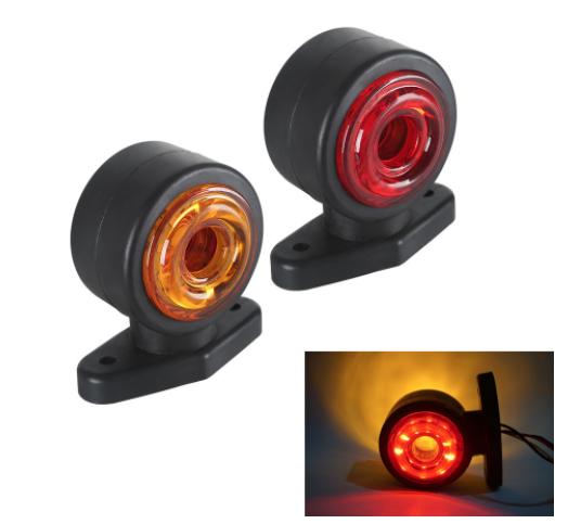 2PCS LED Car Truck Trailer Outline Marker Lamps 12-24V Universal Double Side Marker Lights Truck Lighting for scania RV Lorry
