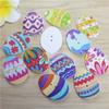 50pcs/bag Painted Easter Eggs Multicolor Wooden Buttons Crafts Scrapbooking Decorative Buttons Sewing