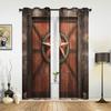 Door Iron Gate Curtains for Bedroom Living Room Window Curtain Treatments Blinds Kitchen Home Decor Drapes