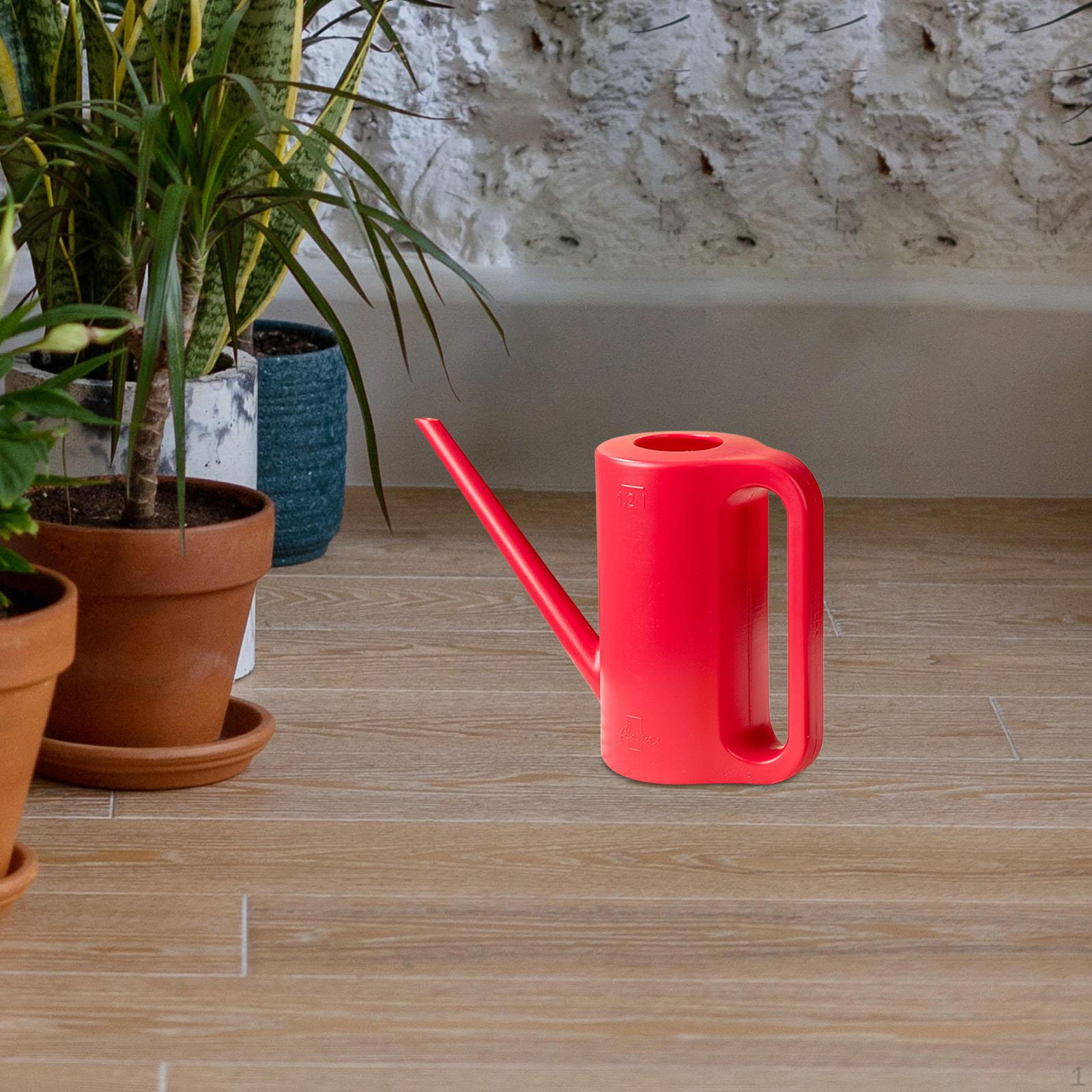 Садовая лейка для комнатных и уличных растений 1,2 л Большая лейка для полива растений, бонсай, подвесная красный