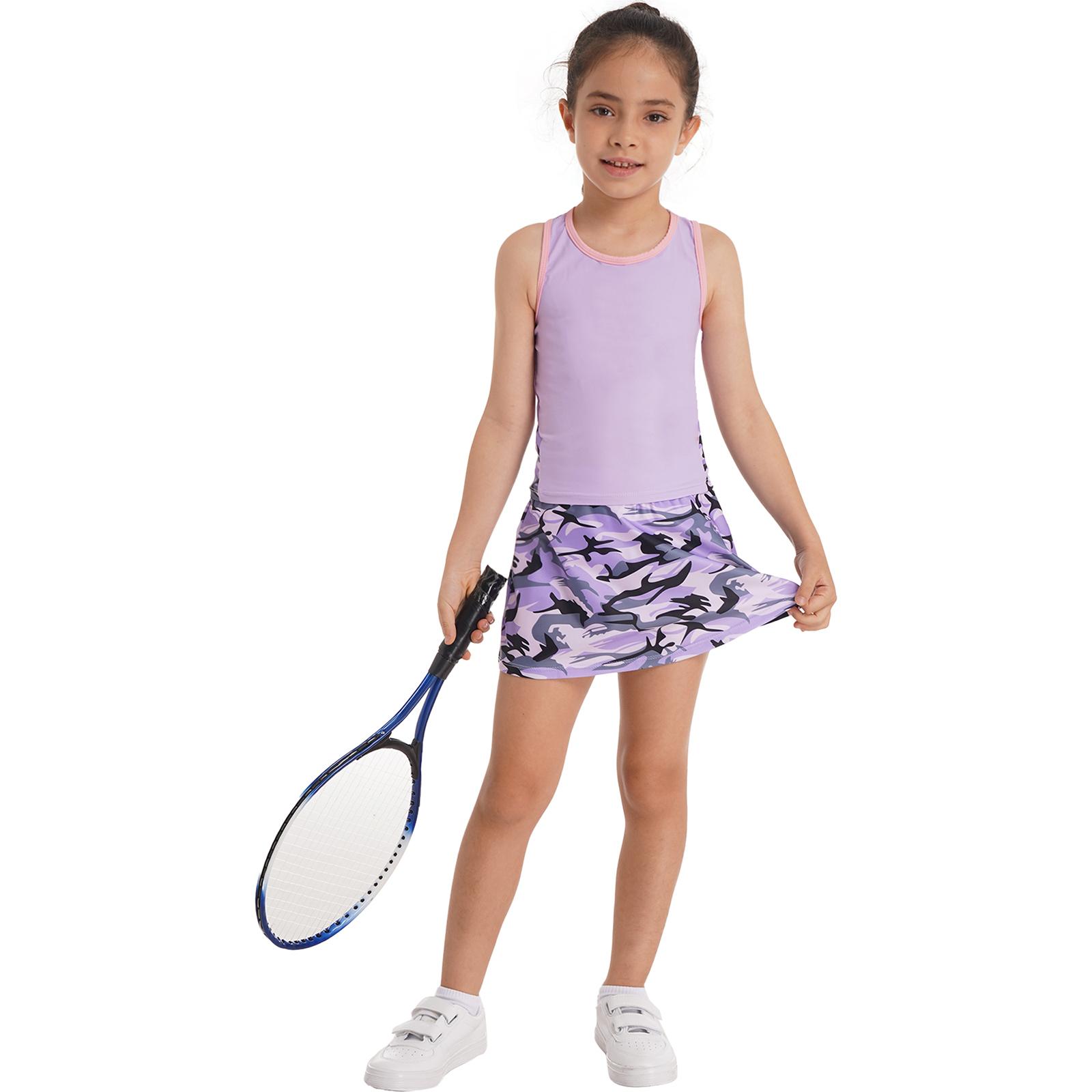 Jupe Short Sport Fille - Tennis, Golf, Course - Taille Haute Plissée - 100% Polyester - 2-12 Ans